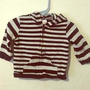 Black and white striped sweatshirt